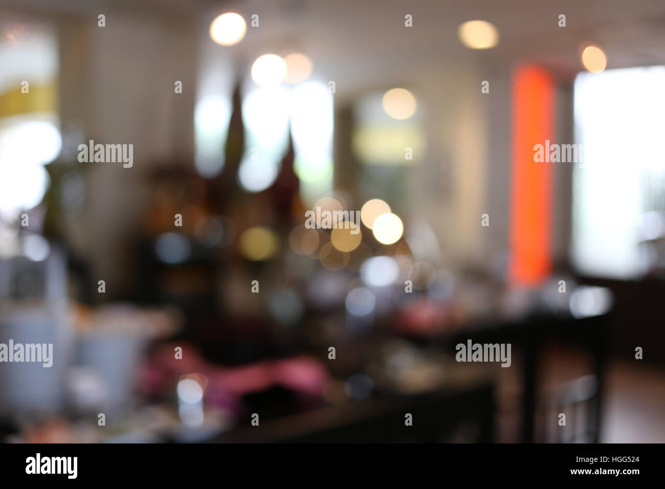 Abstract blur background of Restaurants cafe for design backdrop to Presentation or business promotion. Stock Photo