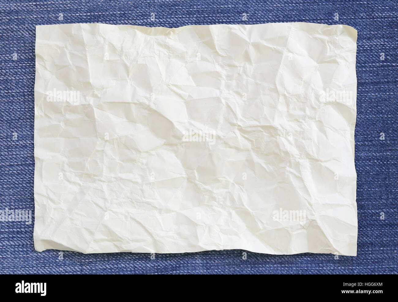 Empty Note Crumpled Note paper crumpled of empty and copy space on Denim background,You can ...