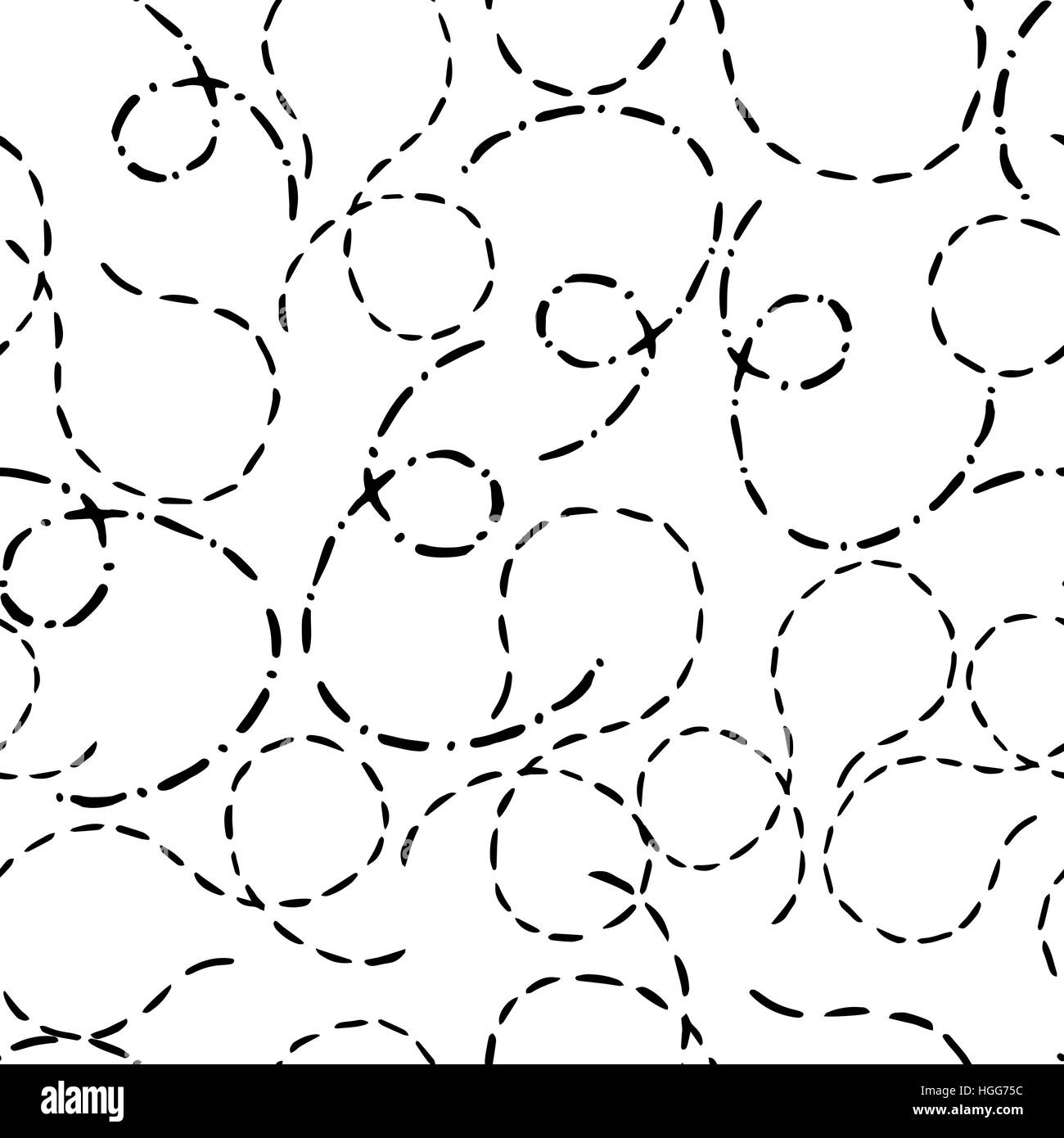 Seamless background with dotted line. Vector pattern Stock Vector Image ...