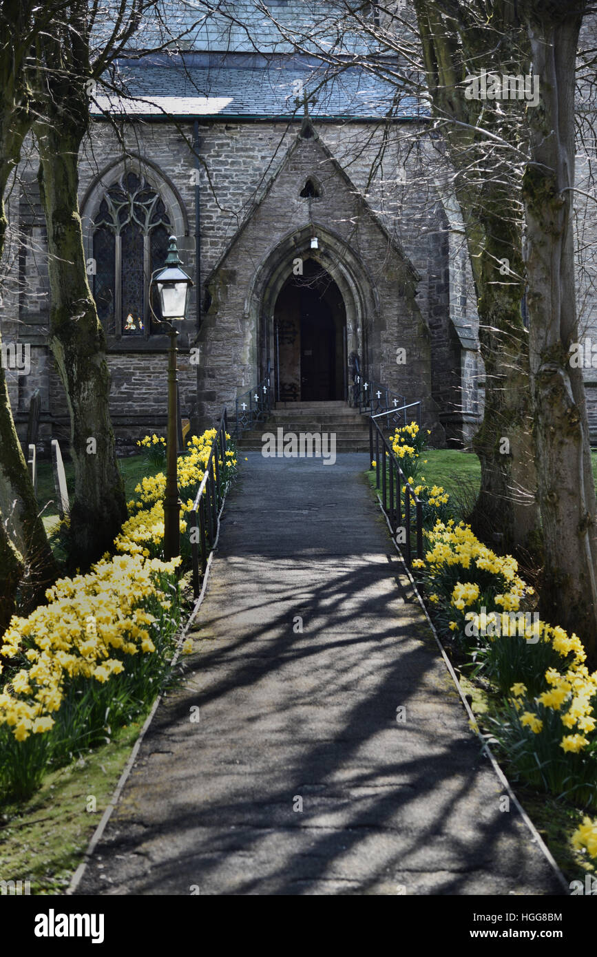 St Margaret's Church, Hawes, Wensleydale, Yorkshire Dales National Park, North Yorkshire, England, UK. Stock Photo