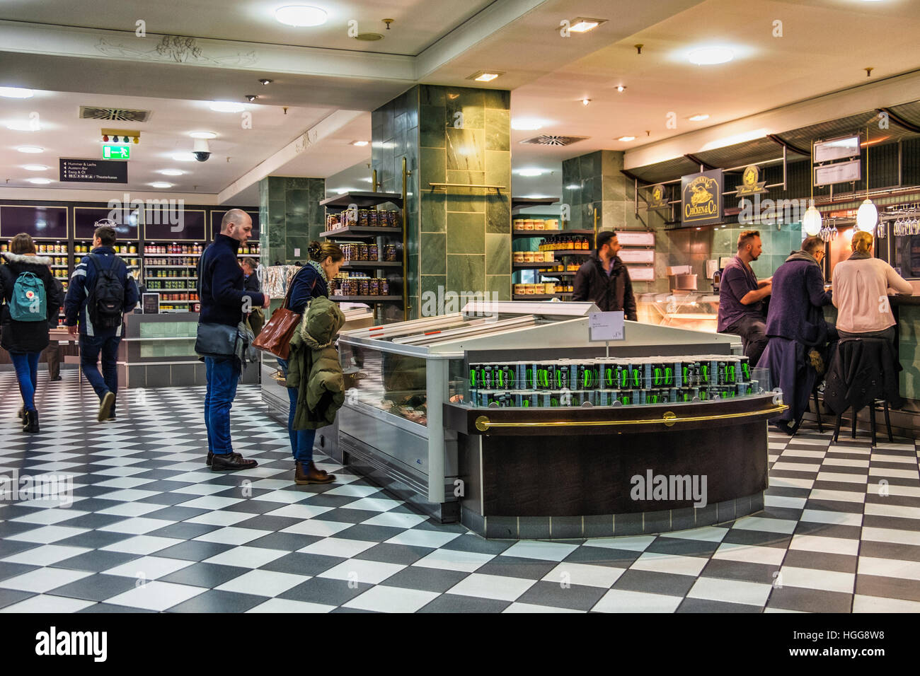 Charlottenburg, Berlin Kaufhaus des Westens, Kadewe famous historic  department store interior. Shoppers in delicatessen food section Stock  Photo - Alamy