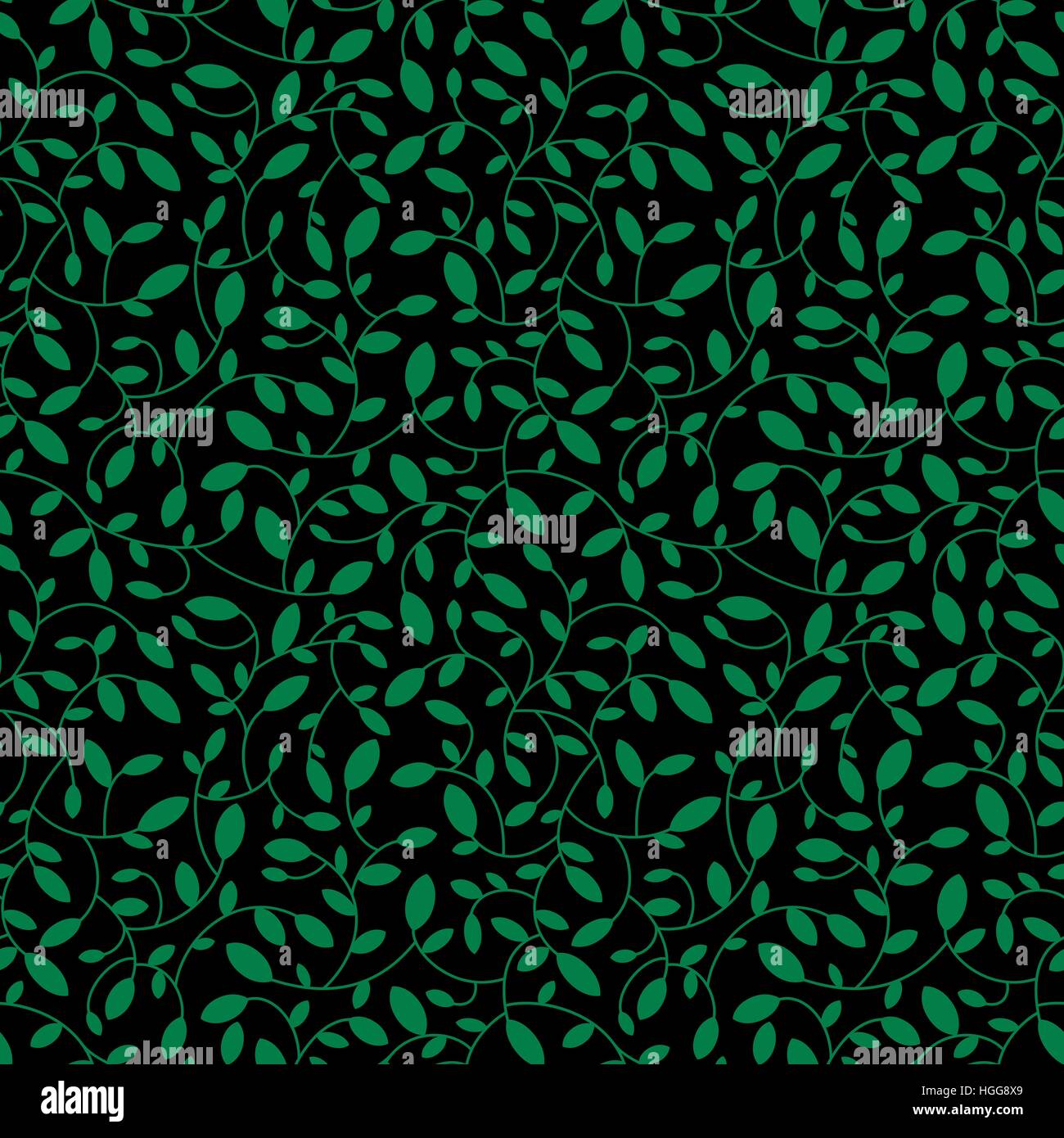 Floral seamless pattern. Vector Leaves and branches Stock Vector Image ...