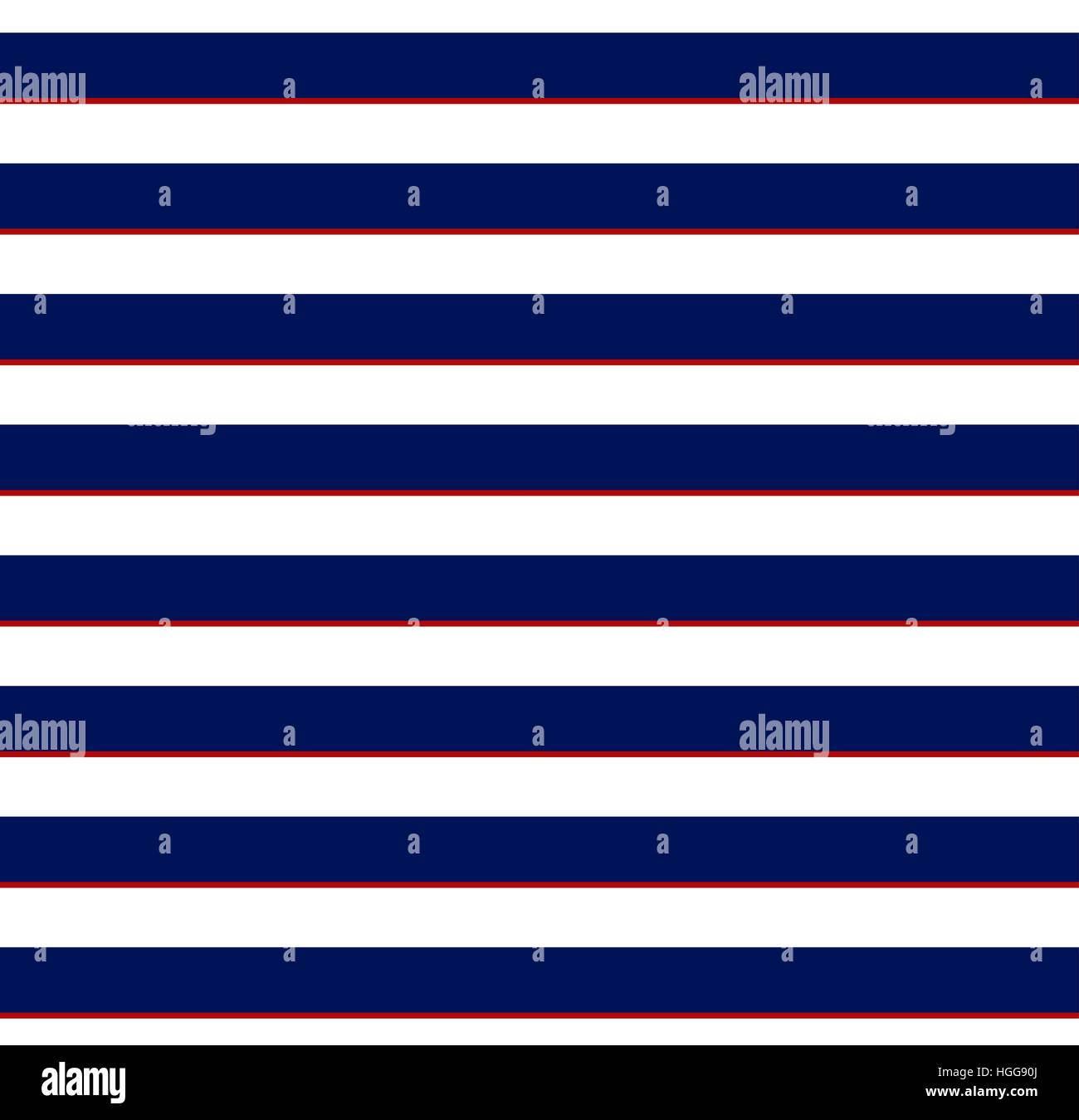 Navy blue white and red lines. Classic marine pattern. Seamless textile print. Vector illustration Stock Vector