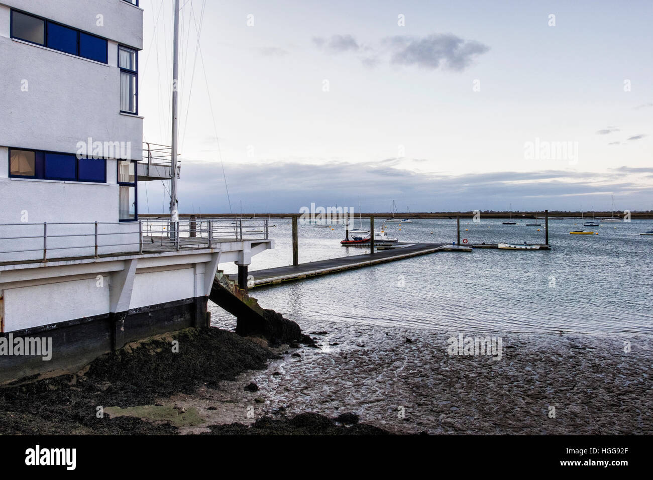 Burnham on Crouch,Essex. Royal Corinthian yacht club at Riverside village & holiday resort on