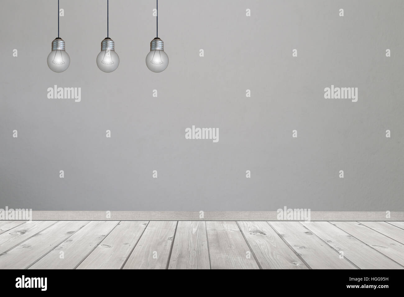 bulbs on hanging ceiling,Concept of electronics interior vintage. Stock Photo