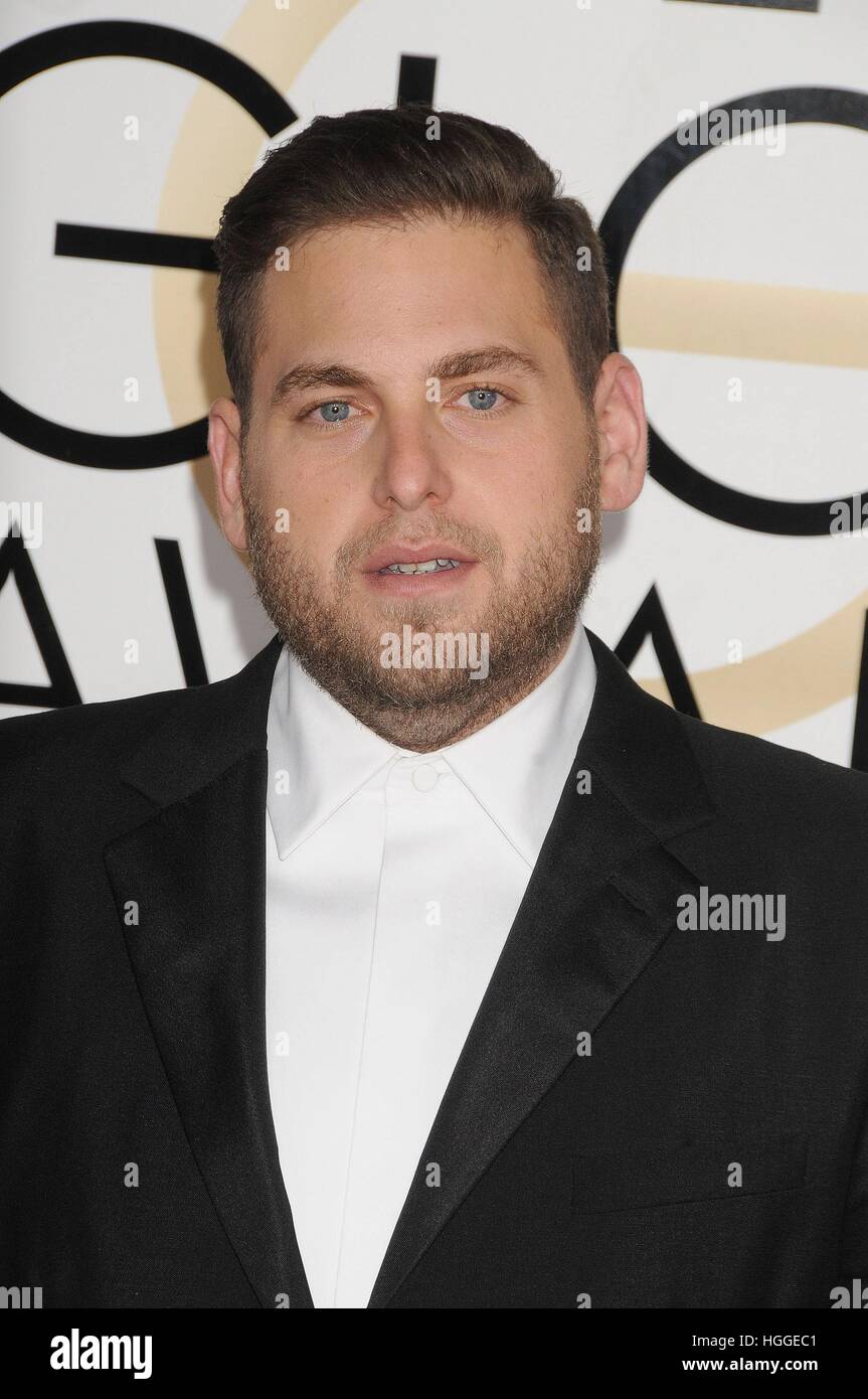 Beverly Hills, CA. 8th Jan, 2017. Jonah Hill at arrivals for 74th Annual Golden Globe Awards 2017 - Arrivals 2, The Beverly Hilton Hotel, Beverly Hills, CA January 8, 2017. © Adrian Newton/Everett Collection/Alamy Live News Stock Photo