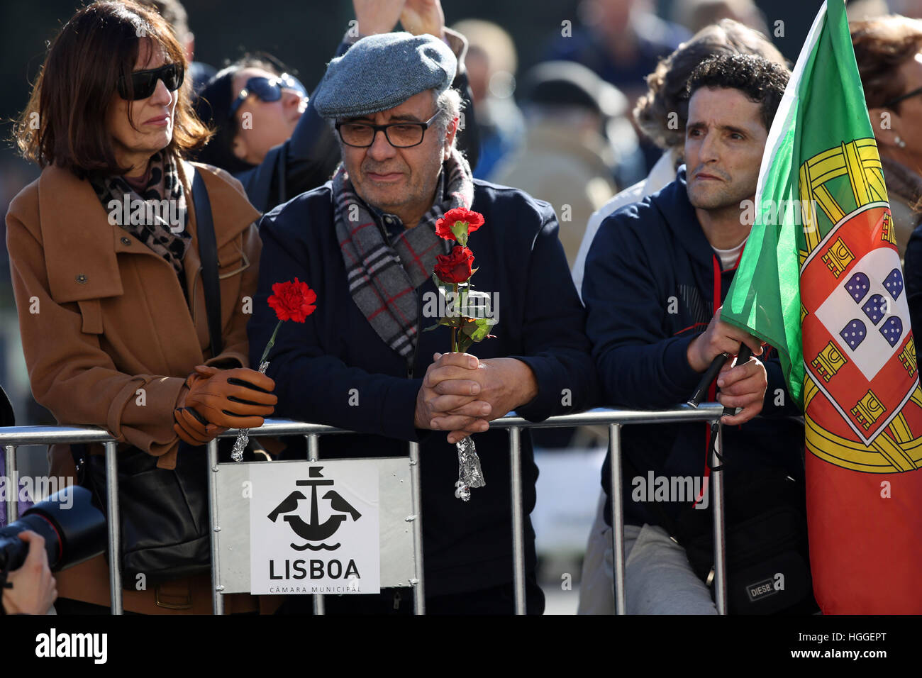 Lisbon, Portugal. 9th Jan, 2017. during the funeral ceremonies of the