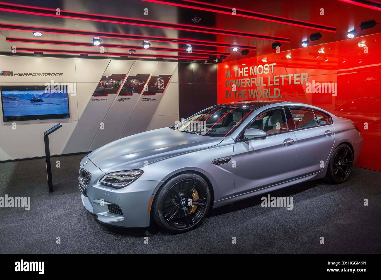 Detroit, USA. 9th Jan, 2017. The BMW M6 Gran Coupe dazzles at the North  American International Auto Show 2017 in Detroit, MI. © via ZUMA Wire/ZUMA  Wire/Alamy Live News Stock Photo - Alamy