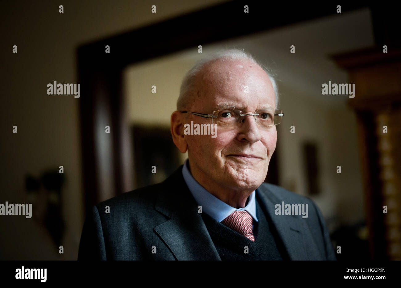 FILE - A file picture dated 10 March 2015 shows former German President Roman Herzog at Goetzenburg castle in Jagsthausen, Germany. Herzog, who was German president from 1994 to 1999, has died at the age of 82. Photo: Daniel Naupold/dpa Stock Photo