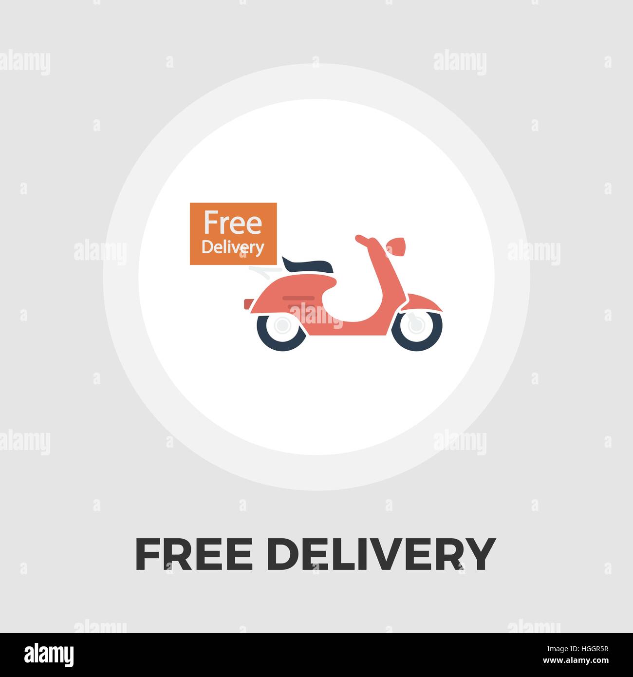 Free Delivery icon vector. Flat icon isolated on the white background. Editable EPS file. Vector illustration. Stock Vector