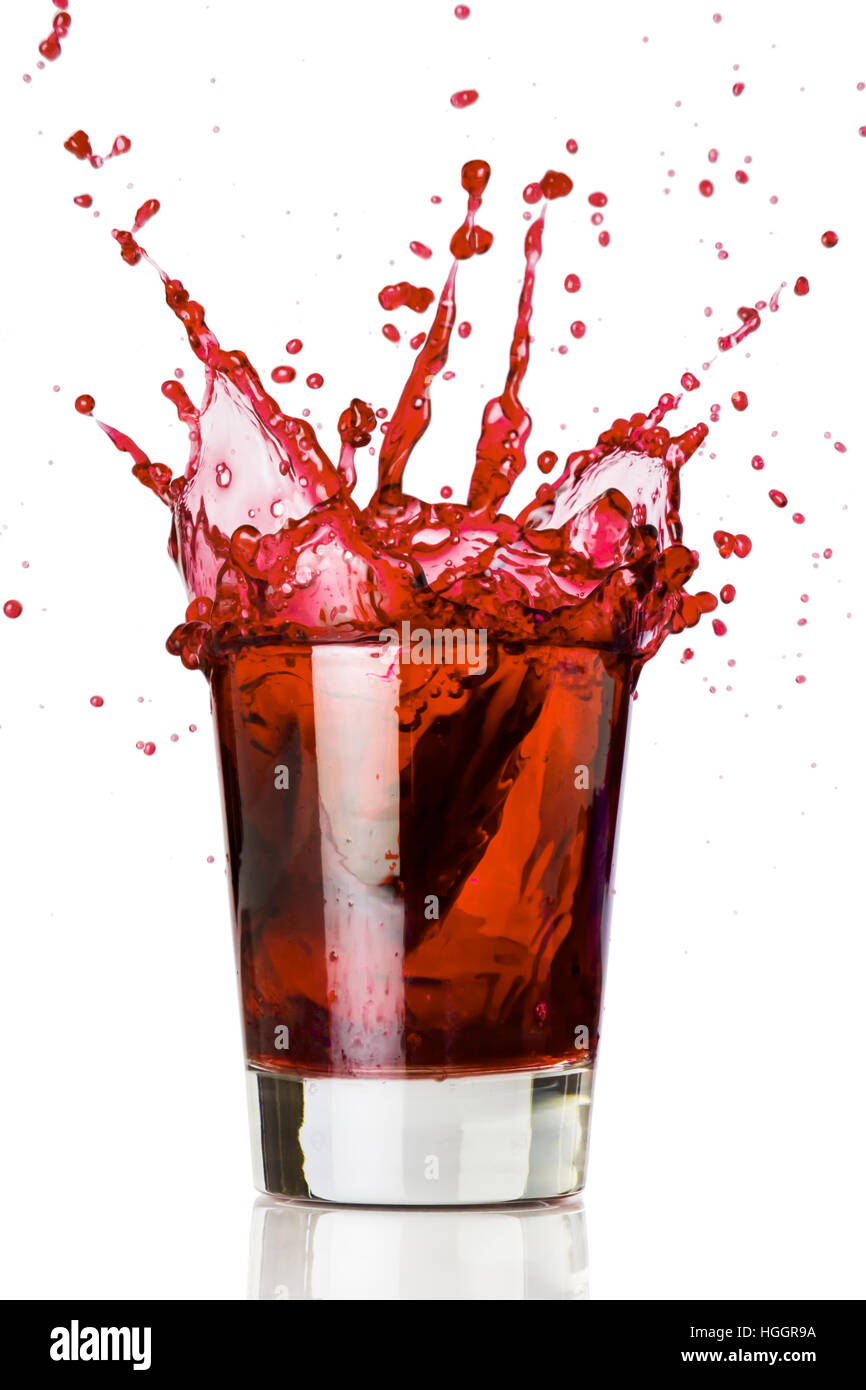 Download Red Colored Cocktail Glass Splash Stock Photo Alamy Yellowimages Mockups