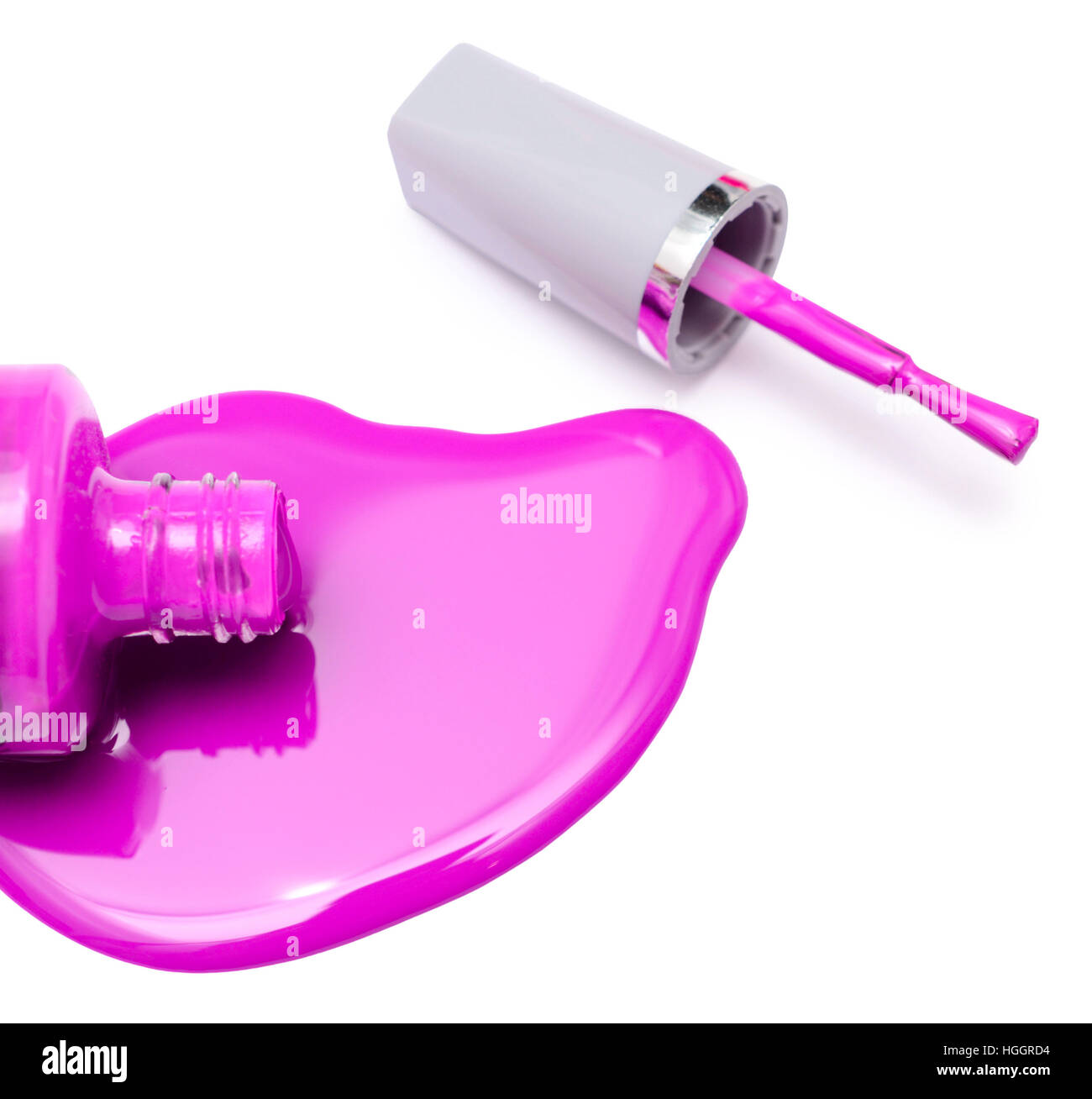 spilled from bottle nail polish on white Stock Photo Alamy