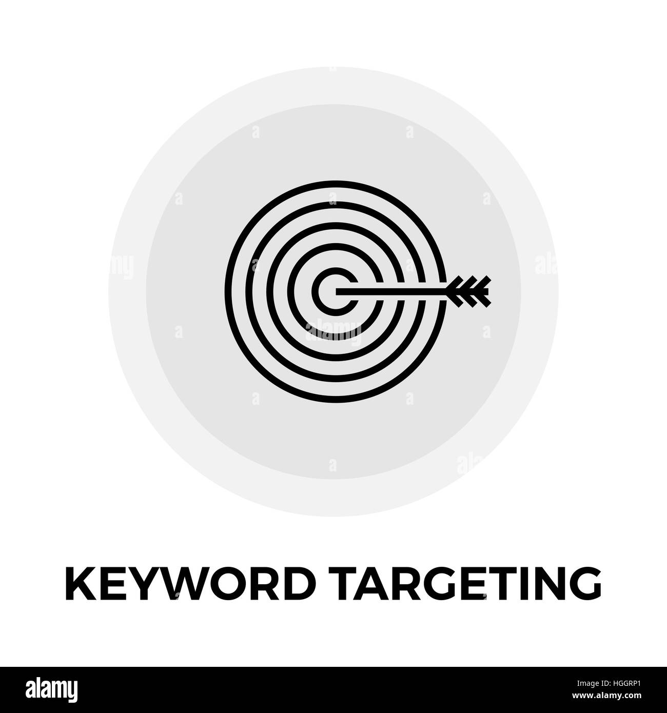 Keyword Targeting icon vector. Flat icon isolated on the white