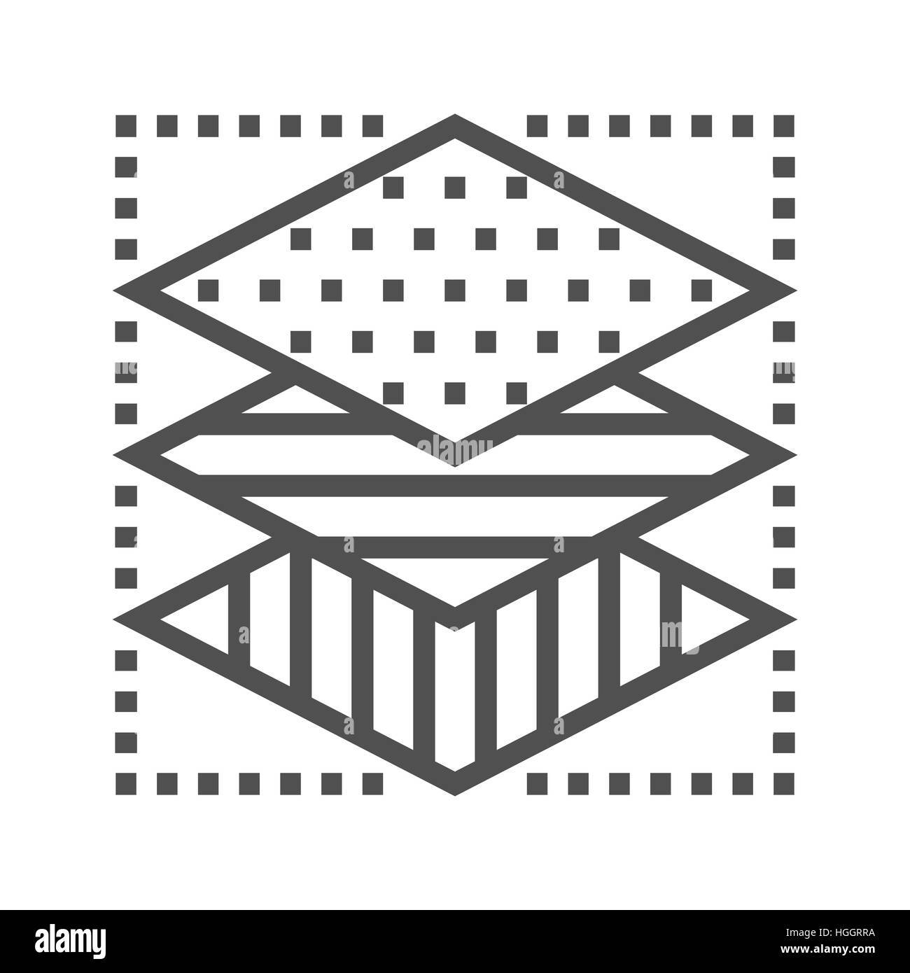 Layers Thin Line Vector Icon Isolated on the White Background Stock ...