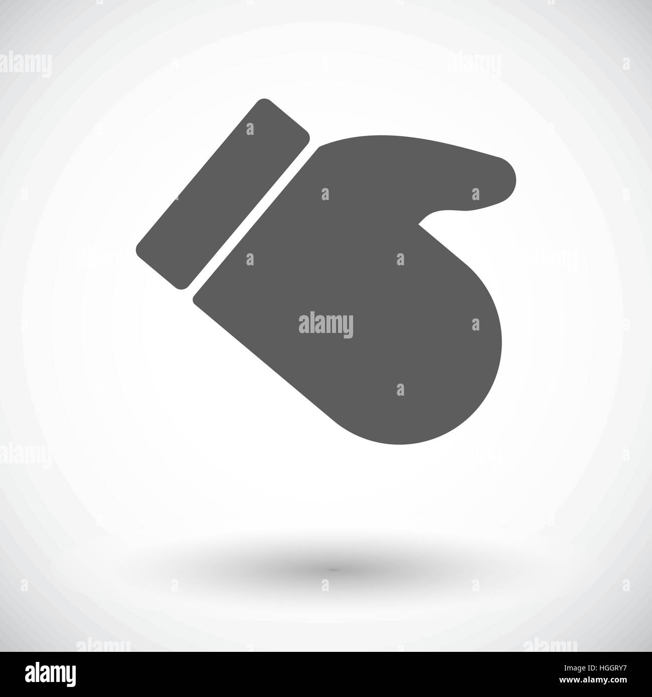 Mitten. Single flat icon on white background. Vector illustration Stock ...
