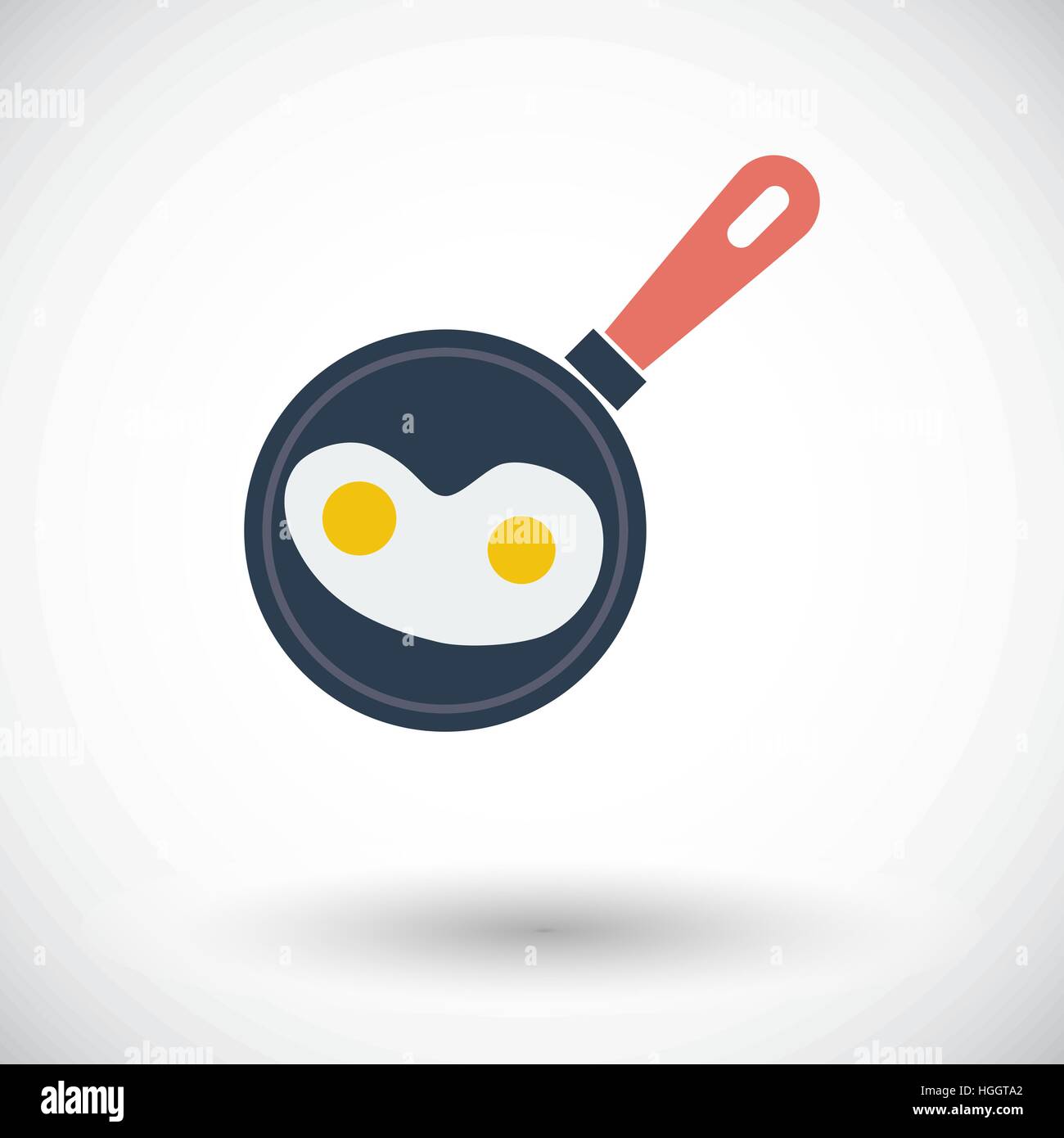 Scrambled eggs. Single flat icon on white background. Vector ...