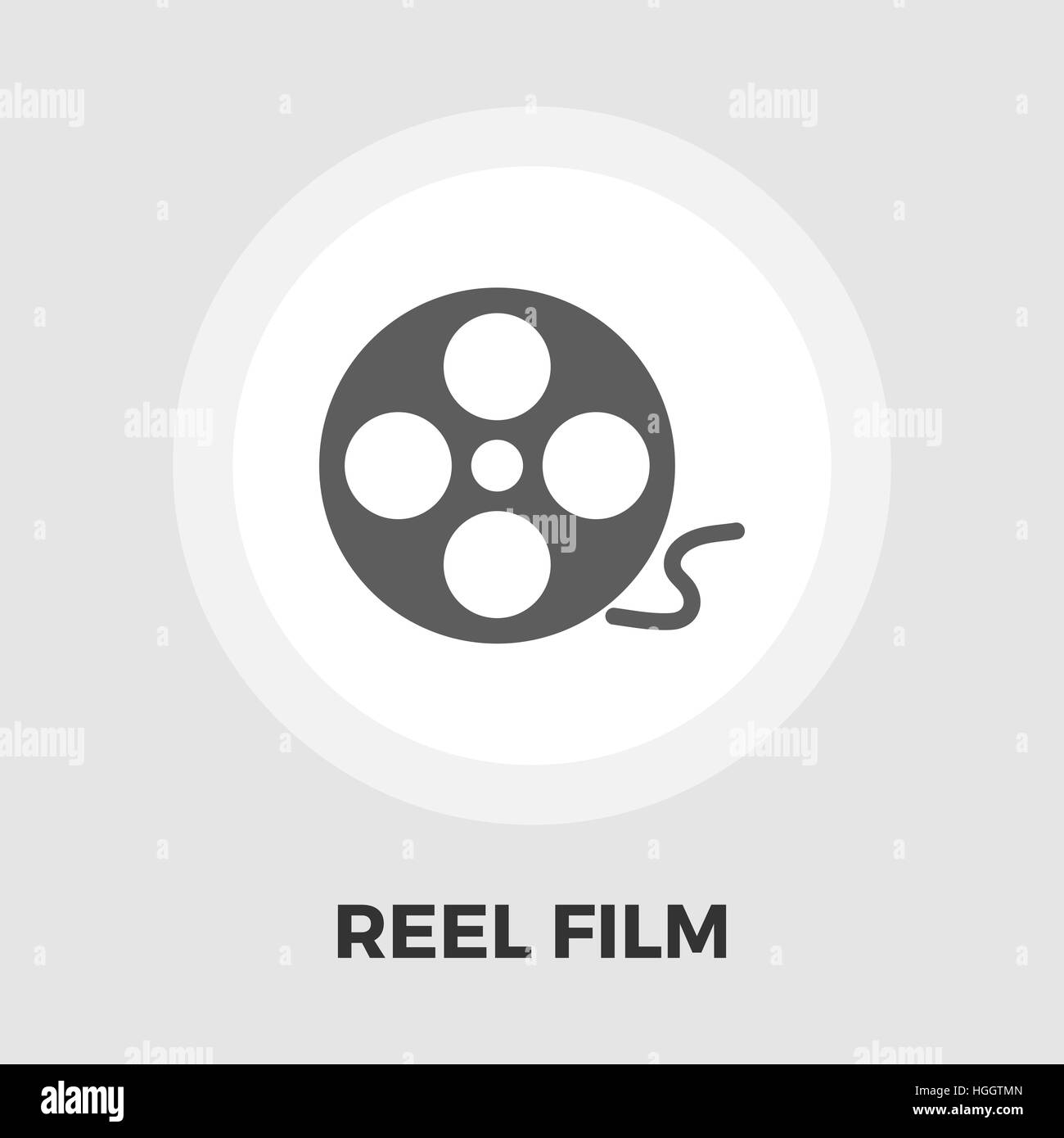 Reel of film icon vector. Flat icon isolated on the white background. Editable EPS file. Vector illustration. Stock Vector