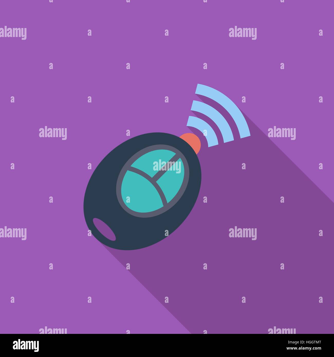 Car remote control icon. Flat vector related icon with long shadow for ...