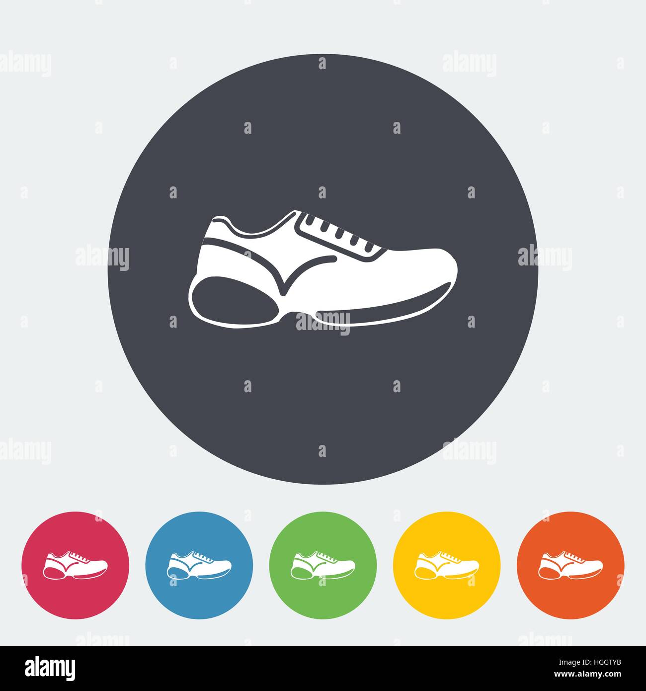 Shoes. Single flat icon on the circle. Vector illustration Stock Vector ...