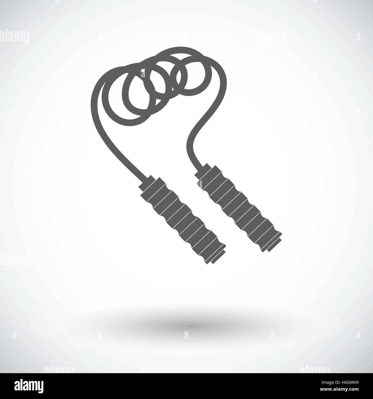 Skipping rope. Single flat icon on white background. Vector ...