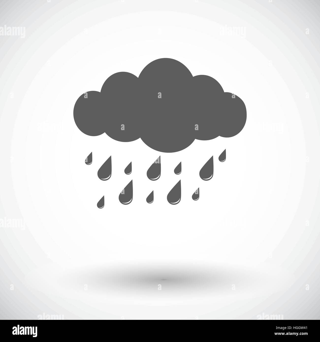 Storm. Single flat icon on white background. Vector illustration Stock ...