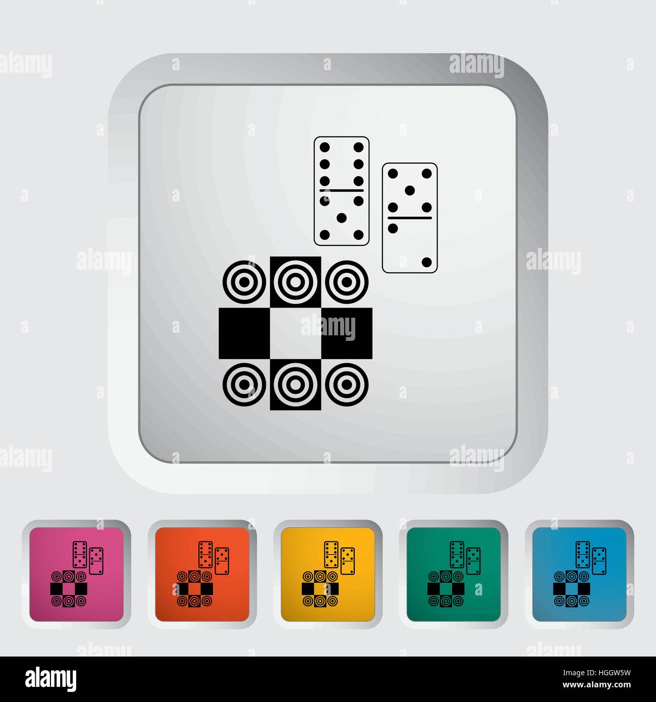 Table games. Single flat icon on the button. Vector illustration Stock ...