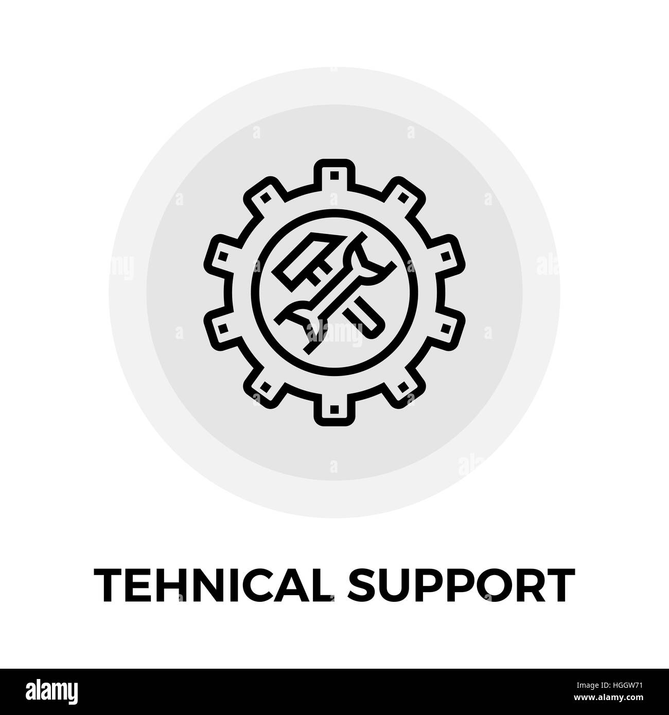 Technical support icon vector. Flat icon isolated on the white