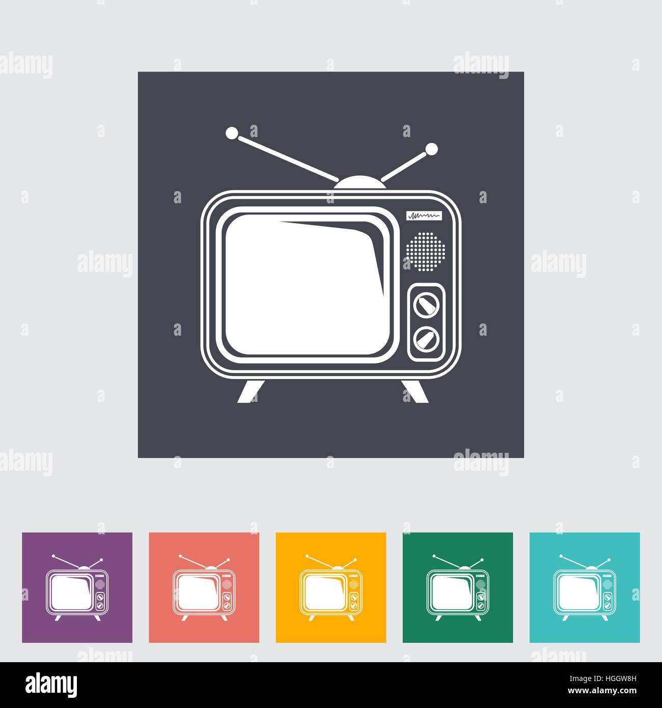 TV single flat icon. Vector illustration Stock Vector Image & Art - Alamy