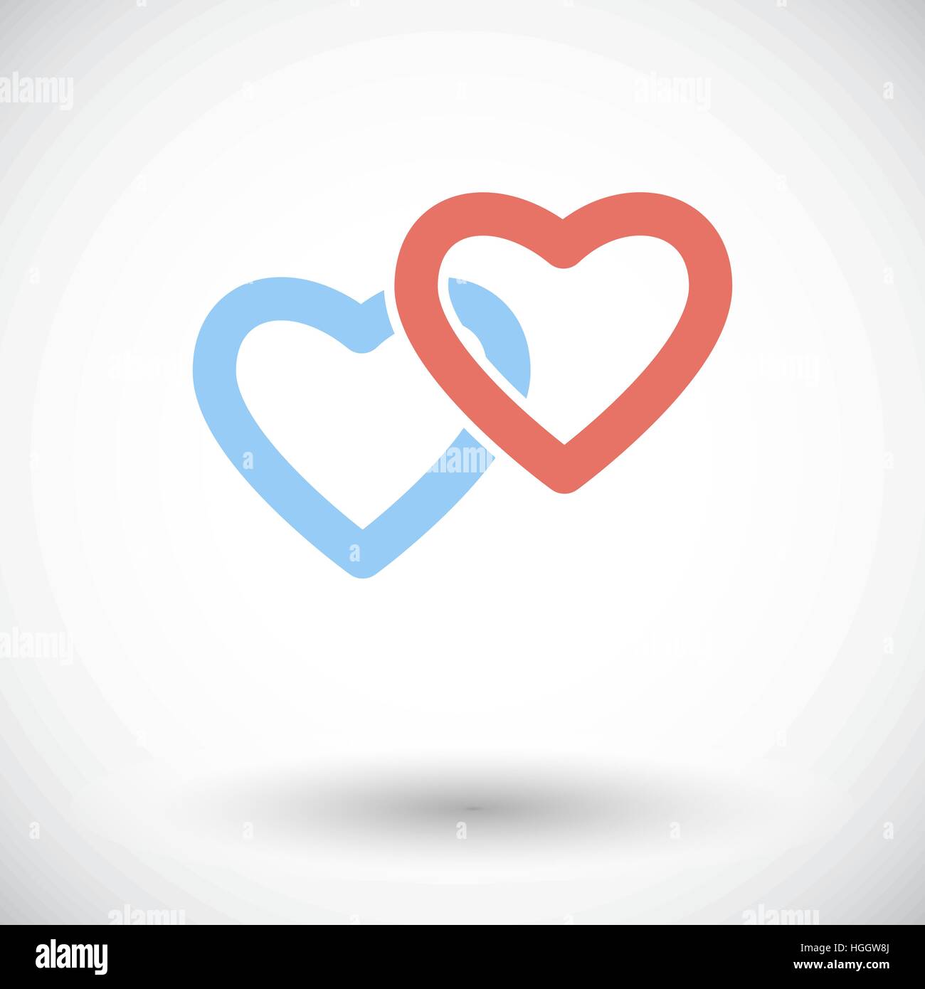 Heart. Single flat icon on white background. Vector illustration Stock ...