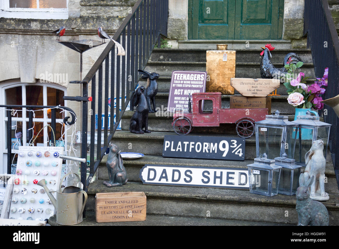 Burford Emporium vintage store in the village of Burford,Cotswolds