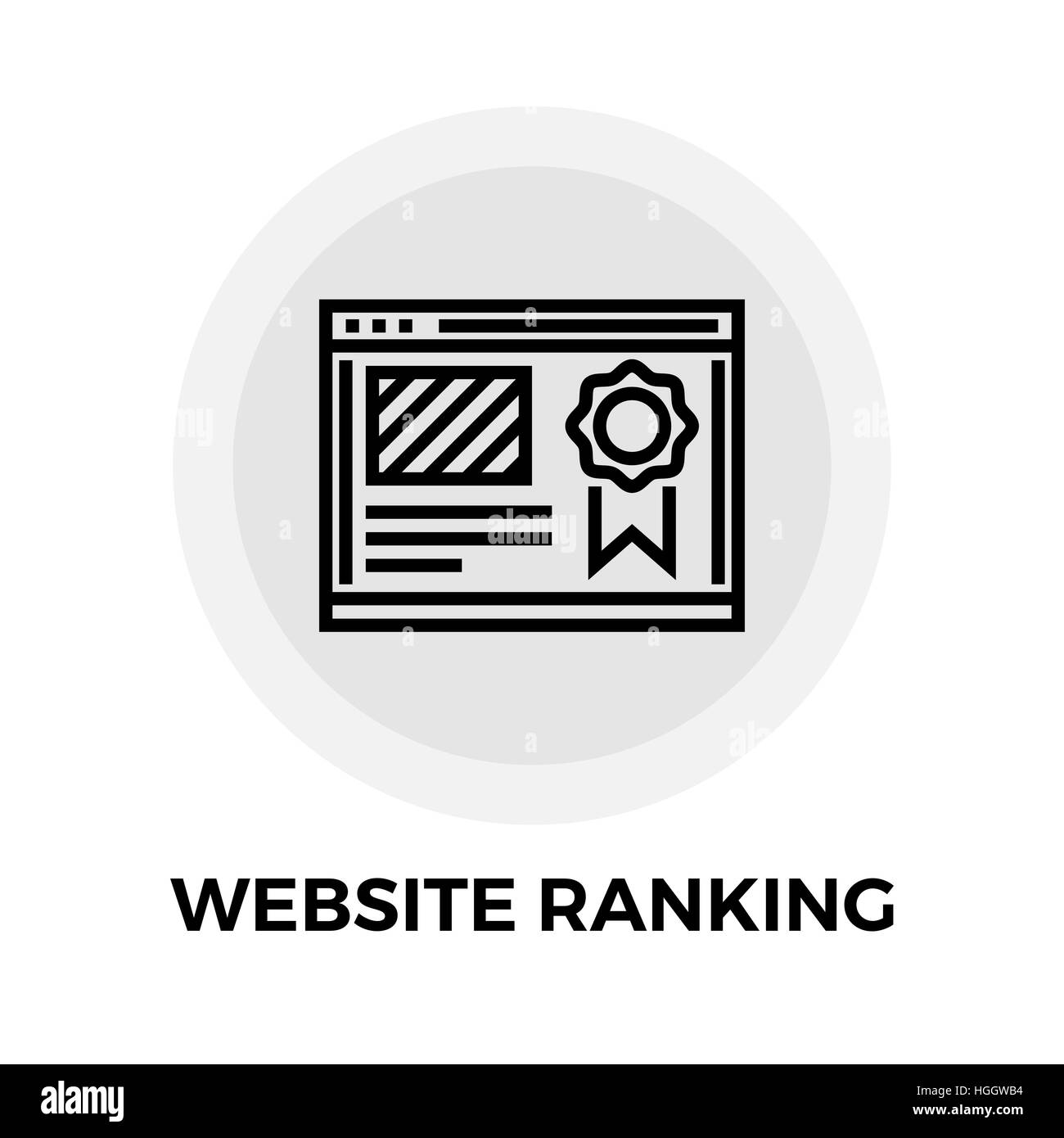 Website Ranking icon vector. Flat icon isolated on the white background ...