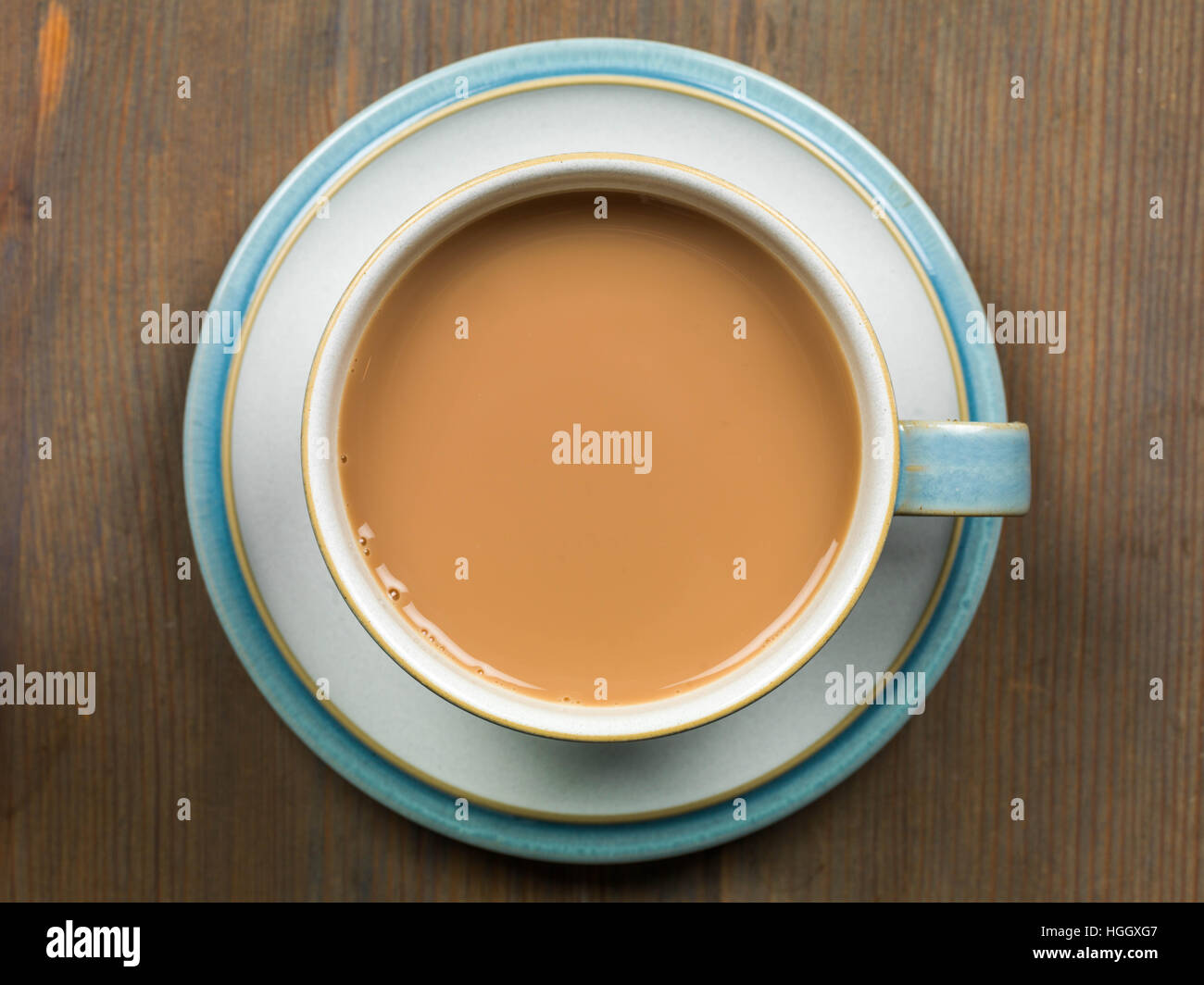 Cup of tea with milk from above hi-res stock photography and images - Alamy