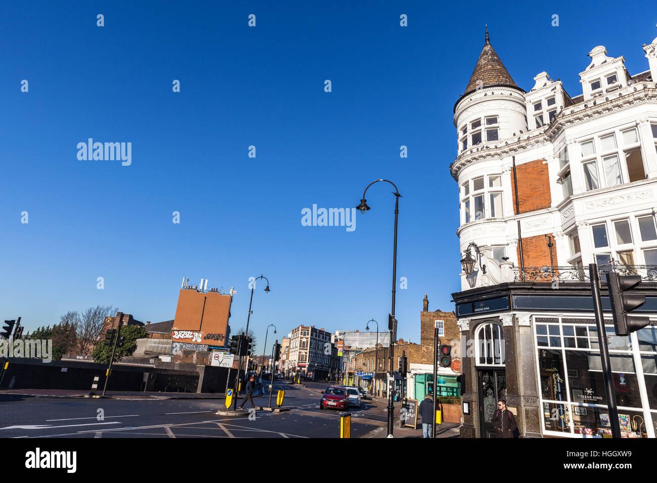 Kentish Town street scene, London, England, UK Stock Photo Alamy