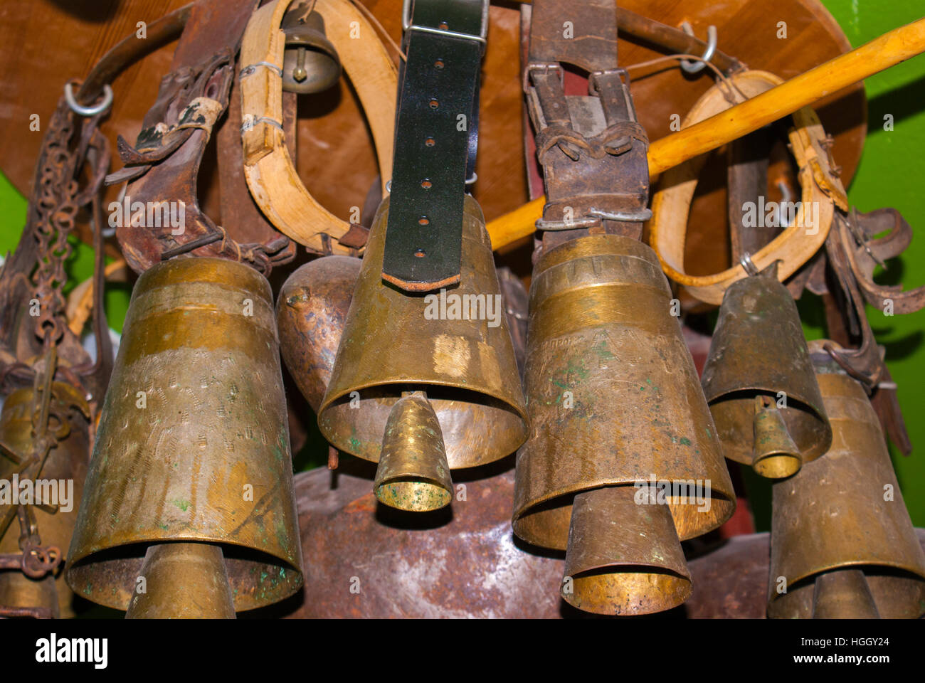 Cow Bells Traditional Bulgarian Animal Bells Stock Photo - Download Image  Now - Easter, Leather, 2019 - iStock