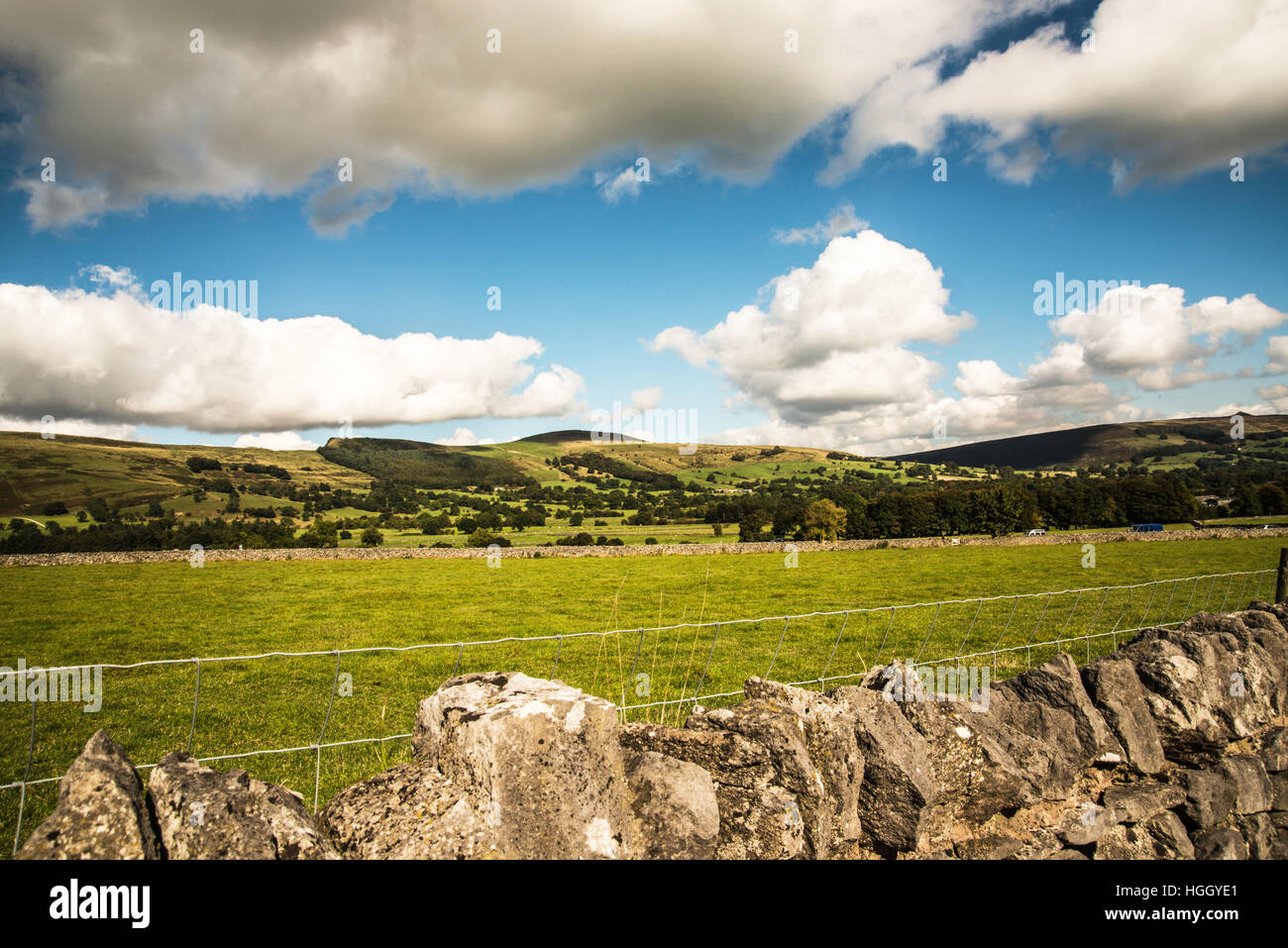blue sky's  over the Pennines Derbyshire England  UK  Ray Boswell Stock Photo