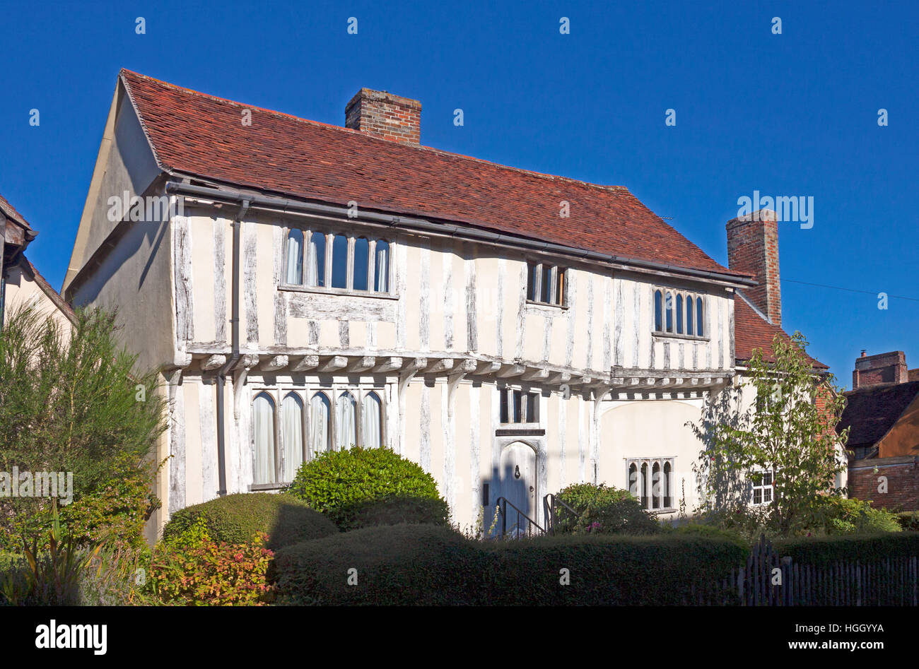Halftimbered house in Lady Streett, Lavenham, Suffolk, England Stock