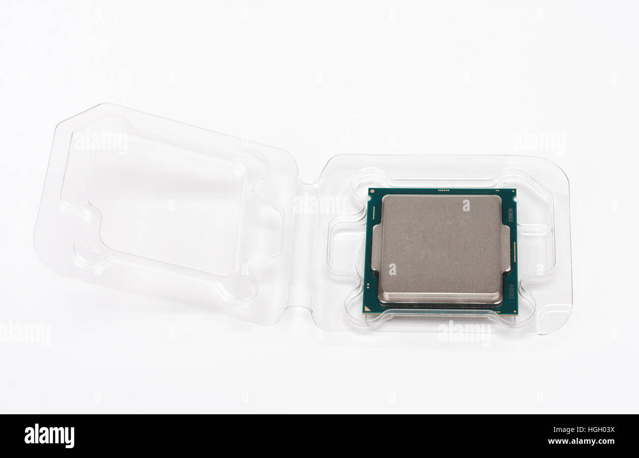 Processor in plastic packaging on white background Stock Photo Alamy