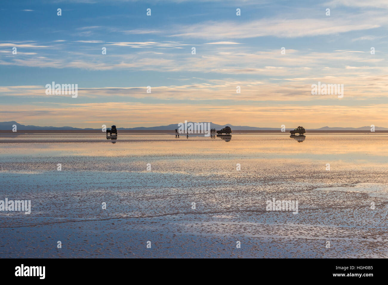 Mirror in Salt flat Stock Photo Alamy