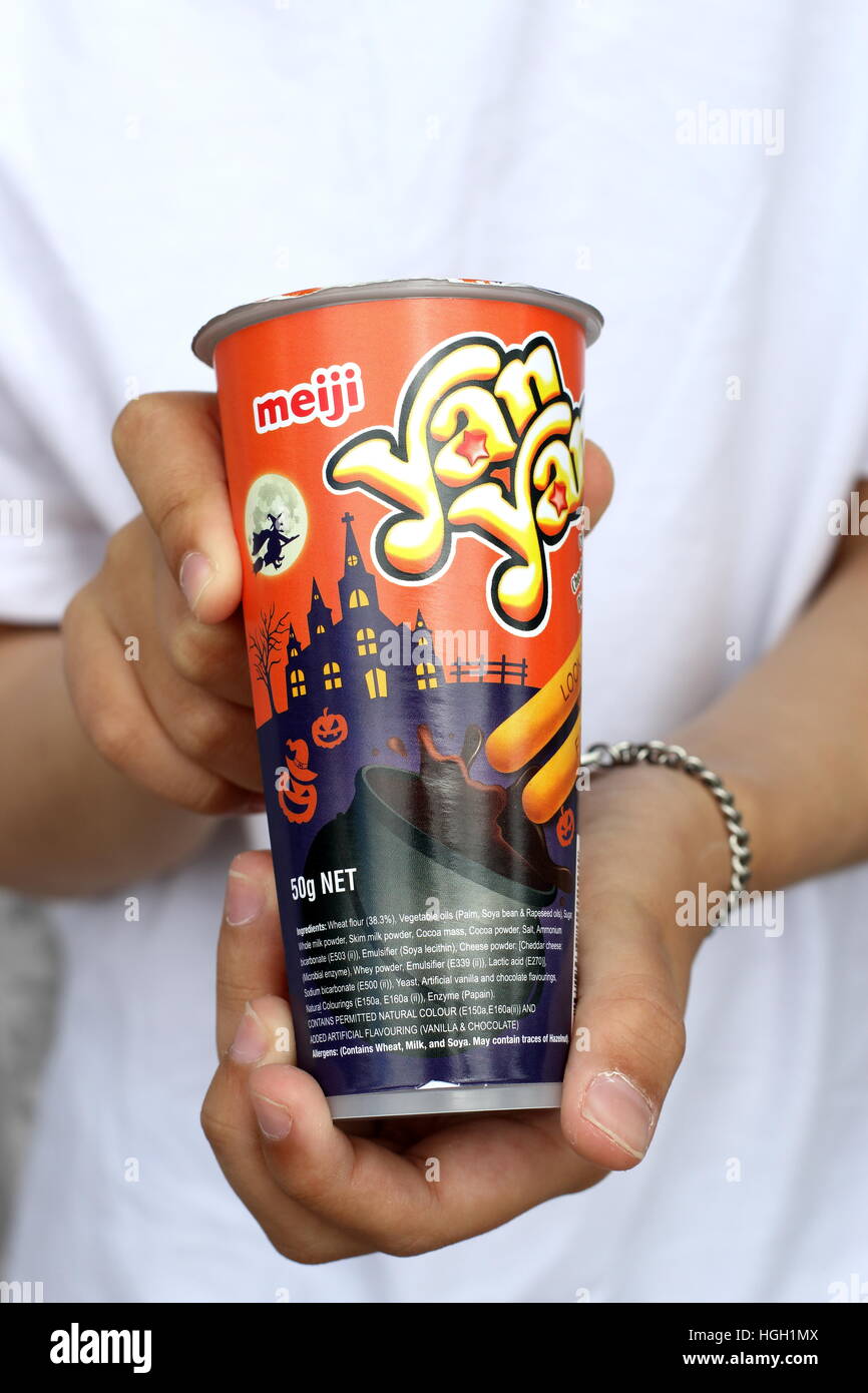 Meiji Yan Yan crispy biscuit sticks Japanese biscuits Stock Photo Alamy