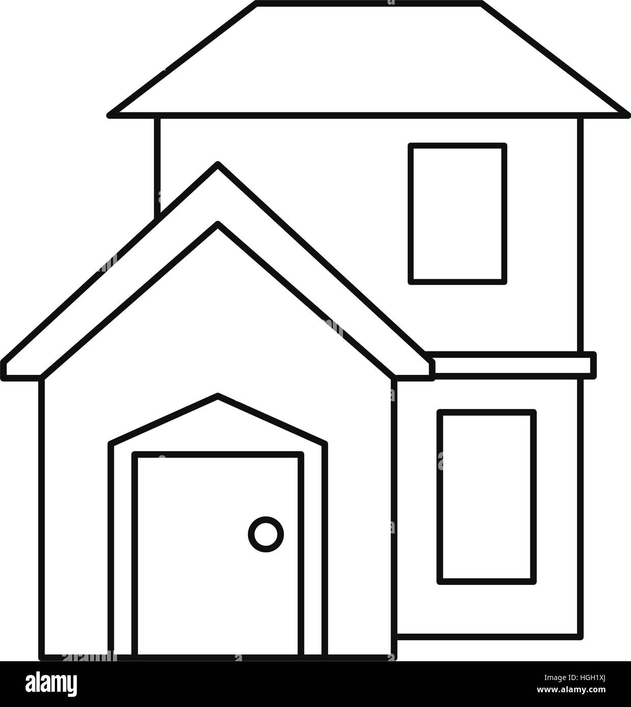 house home residential style modern outline Stock Vector Image & Art