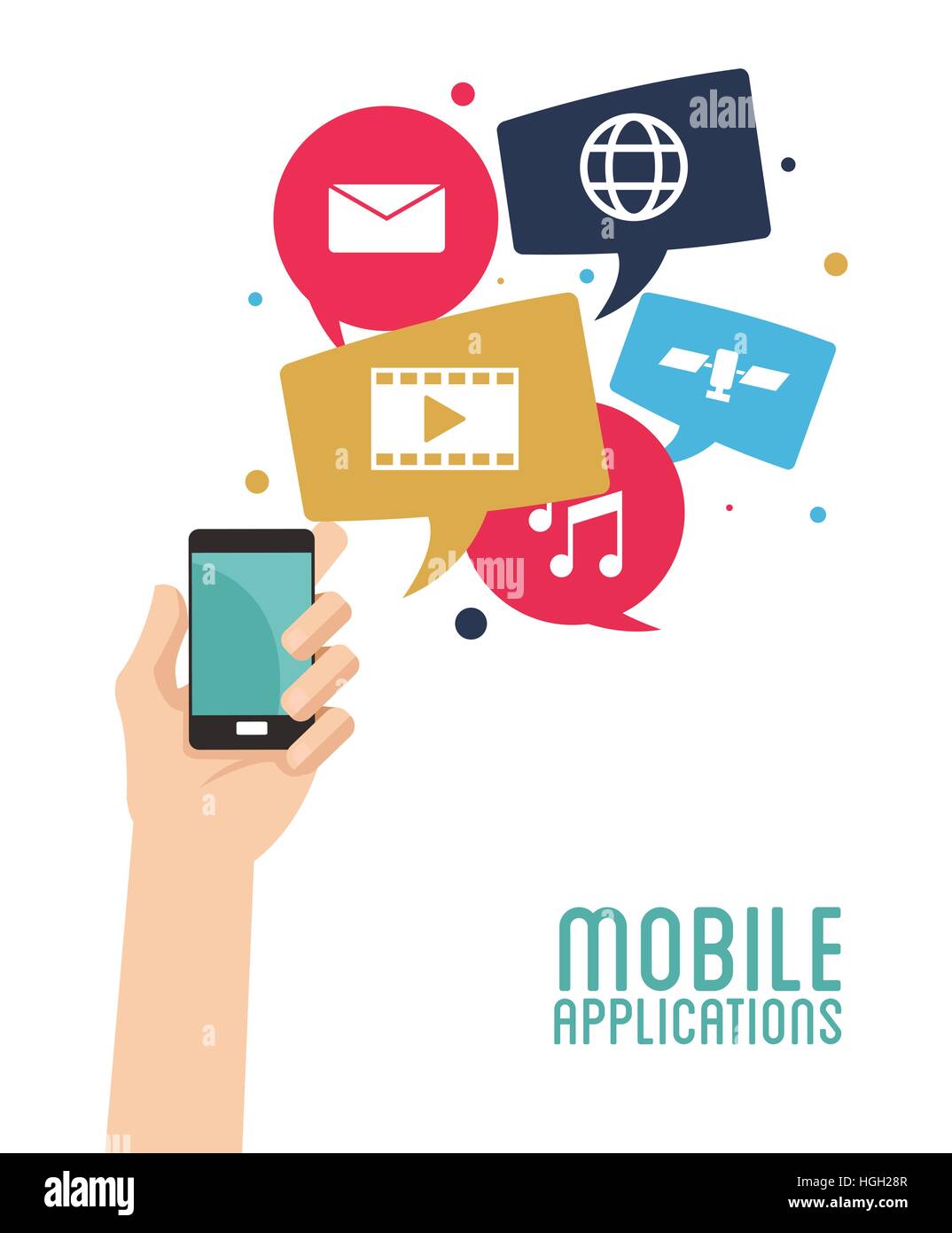 hand hold smartphone mobile applications Stock Vector Image & Art Alamy