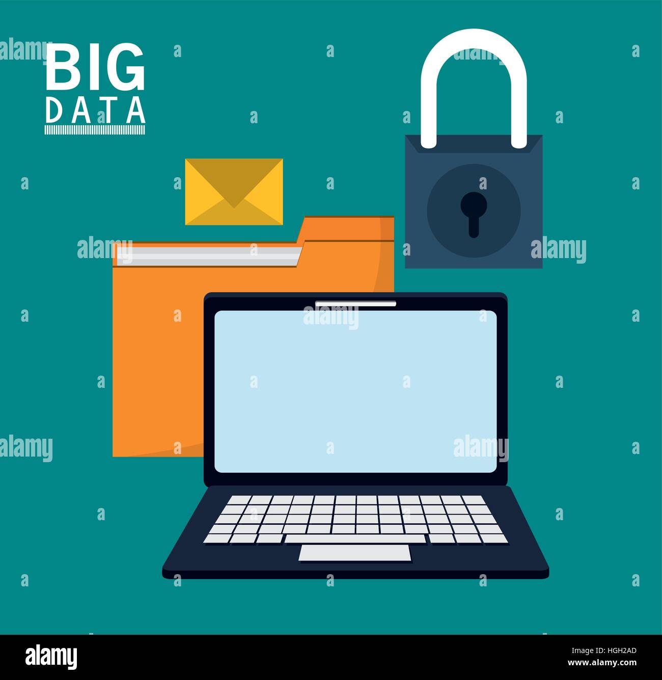 laptop folder file email message padlock Stock Vector Image & Art Alamy