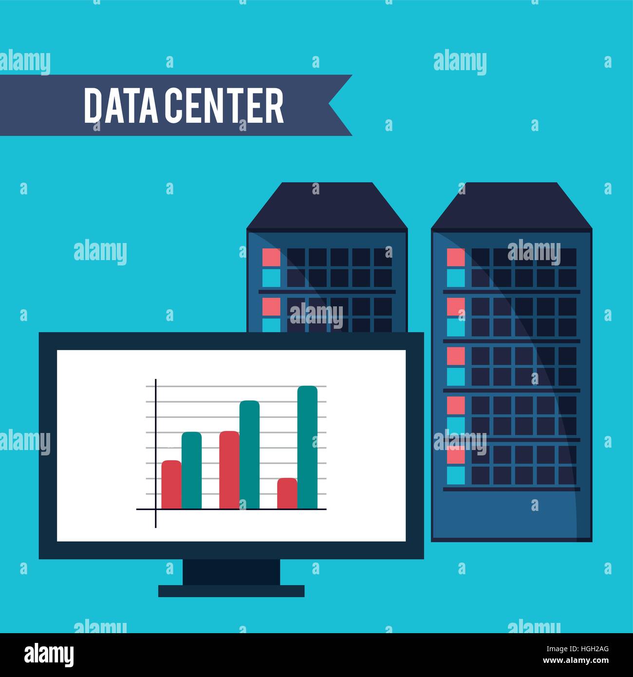 data center computer financial graph Stock Vector Image & Art - Alamy