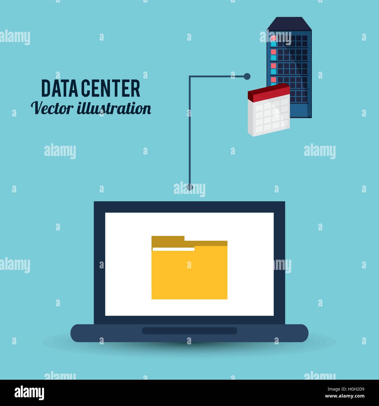 data center analysis laptop folder Stock Vector Image & Art - Alamy
