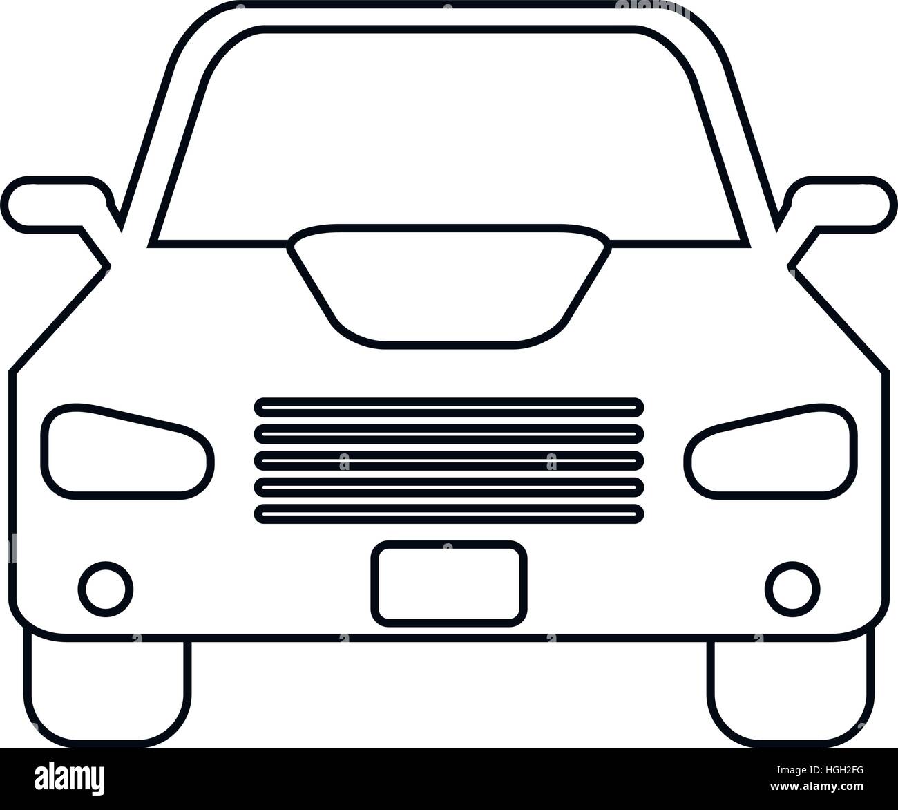 car sedan vehicle transport icon linear Stock Vector Image & Art - Alamy