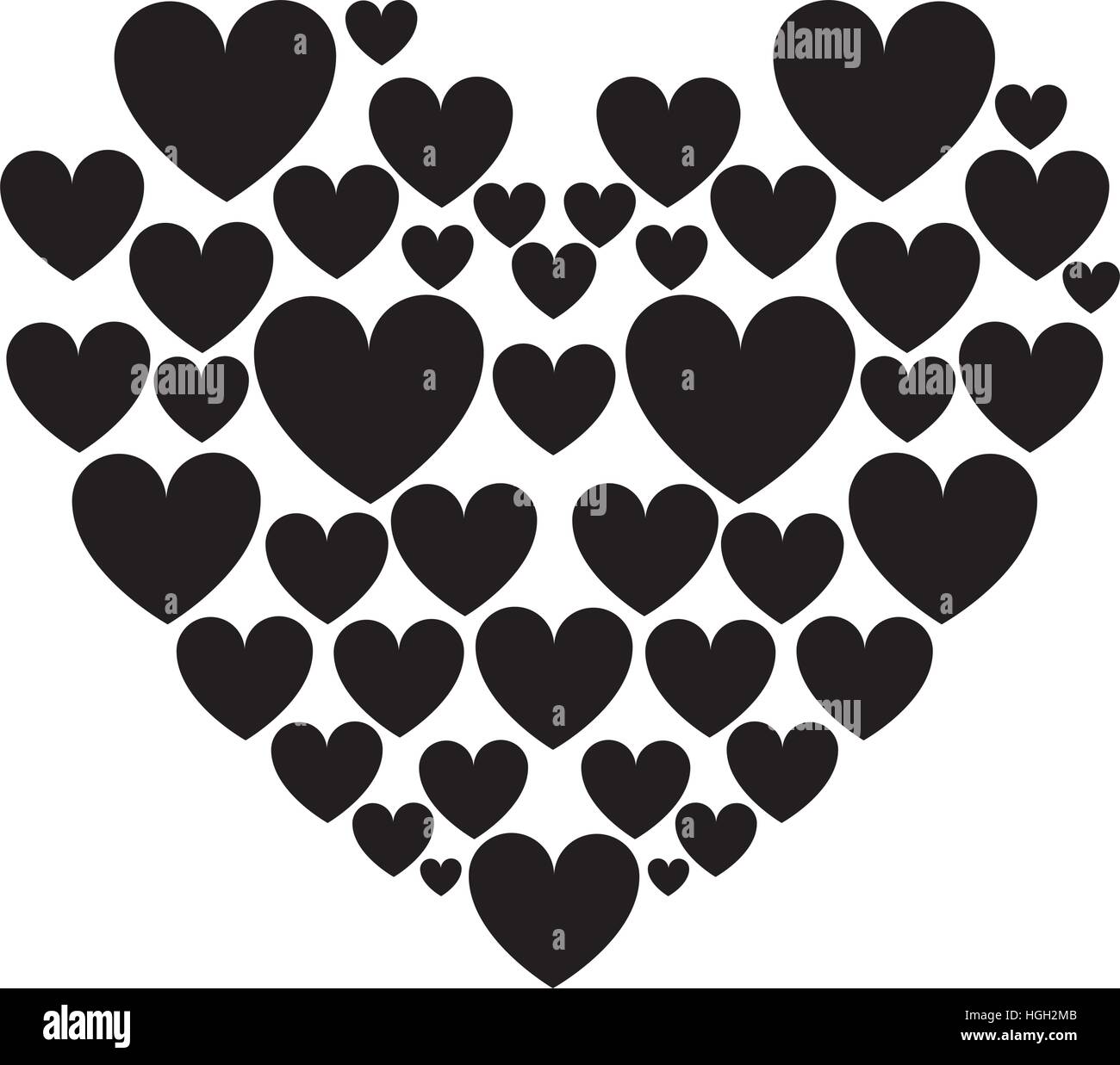 silhouette hearts love Stock Vector Image & Art - Alamy