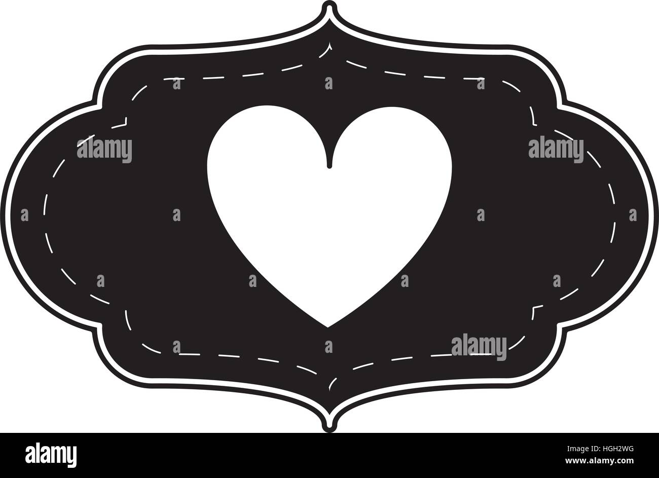 silhouette card love heart ornament Stock Vector Image & Art - Alamy