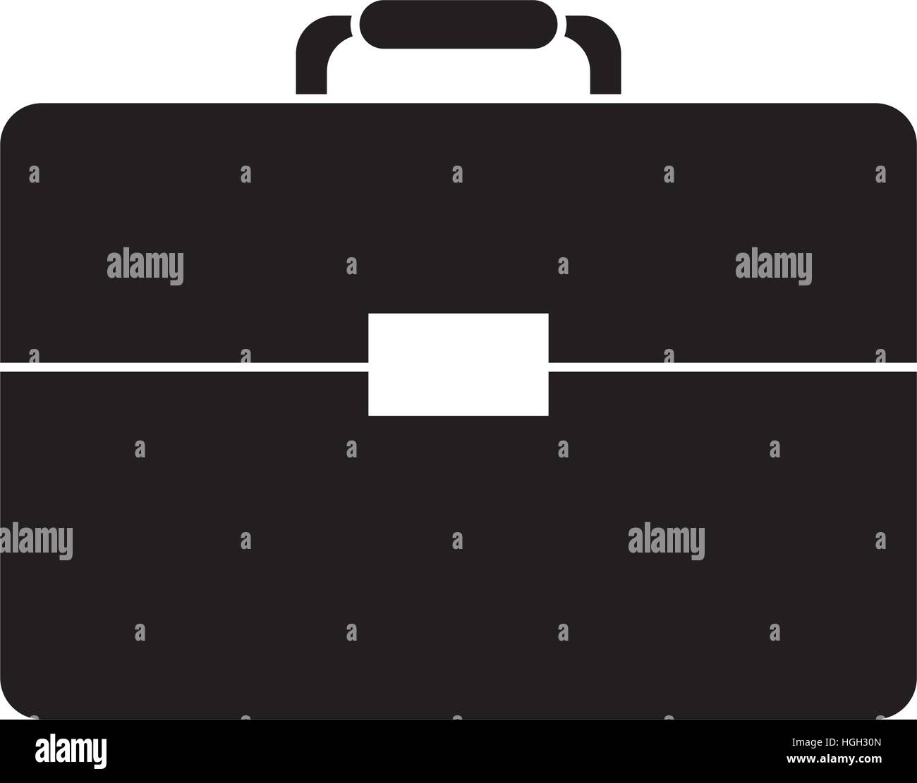 silhouette portfolio suitcase business document Stock Vector Image