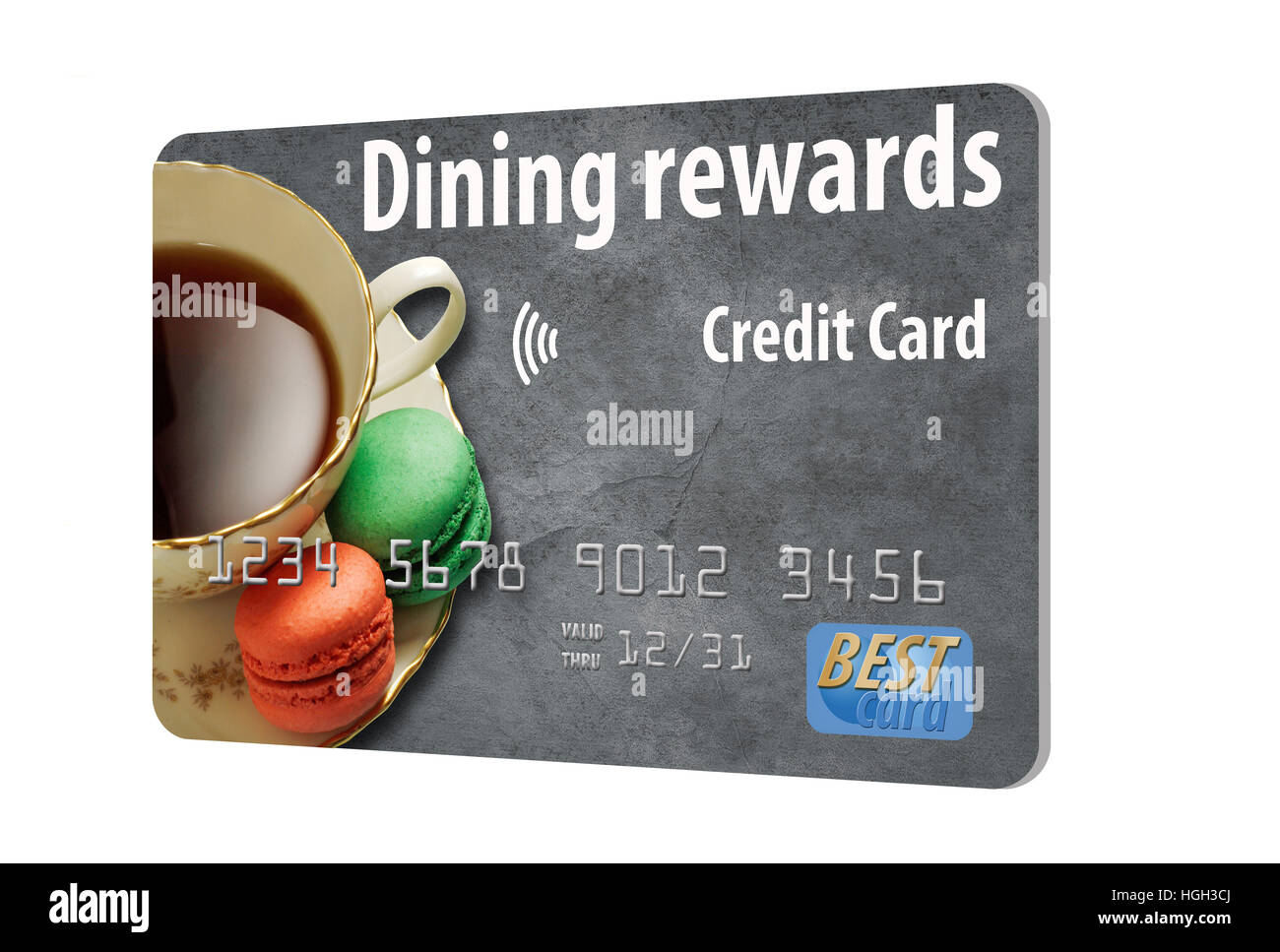 Dining rewards credit card isolated on white background Stock Photo Alamy