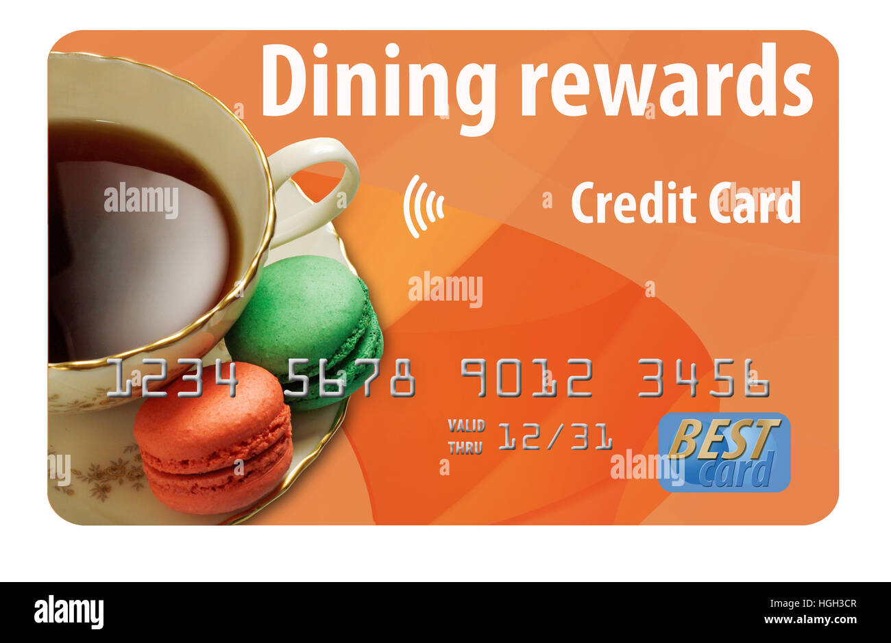 Dining rewards credit card isolated on white background Stock Photo Alamy